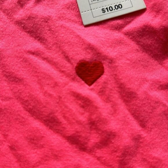 NWT A NEW DAY COTTON LONG SLEEVE TEE WITH HEART - Picture 2 of 2